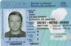 Ontario Dricers License
